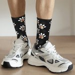 Chaussettes en Coton Personnalisées avec 1-3 Photos d'Animal de Compagnie Cadeau Noël Anniversaire pour Amoureux des Animaux