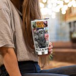 Personalized Eras Tour Poster Style 20oz Tumbler with Lid and Straw Cleaning Brush Birthday Christmas Gift for Friend Pet Lover