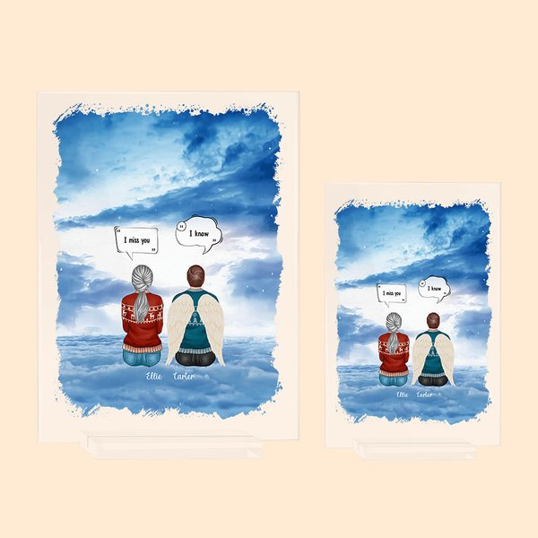 Placa acrílica personalizada I Miss You I Know Christmas Memorial Gift for Family Friends