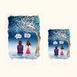 Personalised We Miss You I'm Always With You Thick Cloud Acrylic Plaque with Names and Speech Christmas Memorial Gift for Family Friends