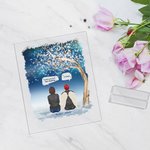 Placca acrilica personalizzata We Miss You More Than Anything I Know Regalo commemorativo di Natale per la famiglia e gli amici