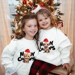 Personalized Lovely Dog Cat Portrait Christmas Unisex Sweatshirt Christmas Gift for Family Kid Pet Lover