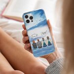 Personalisierte ich vermisse dich ich bin immer mit dir Handytasche mit Namen und Flügeln Weihnachten Memorial Geschenk für Freunde Familie