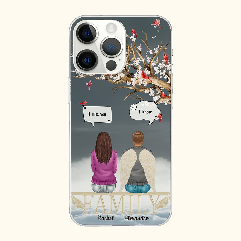 Etui de téléphone portable personnalisé Tu me manques Je sais Cadeau de Noël pour les amis Famille