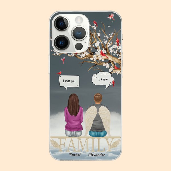 Gepersonaliseerde I Miss You I Know Cell Phone Case Kerstcadeau voor vrienden familie