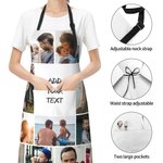 Gepersonaliseerd 11 Foto's Collagepatroon Waterdicht Schort met Verstelbare Riemen en Grote Zak Kerstcadeau Verjaardagscadeau voor Kookliefhebber Fami