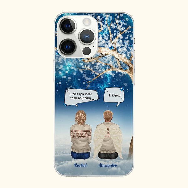 Personalisierte Ich vermisse dich mehr als alles, was ich weiß, Handy-Tasche Weihnachtsgeschenk für Freunde Familie