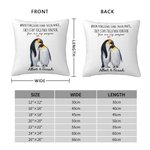 Coussin personnalisé pour les pingouins qui trouvent leur partenaire et qui restent ensemble pour toujours Coussin jeté Cadeau d'anniversaire de Noël Cadeau de Saint-Valentin pour un couple