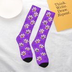Chaussettes en Coton Personnalisées avec 1-3 Photos d'Animal de Compagnie Cadeau Noël Anniversaire pour Amoureux des Animaux