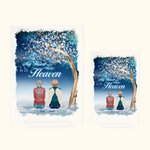 Placa acrílica personalizada A Piece Of My Heart Is In Heaven Decoración de escritorio Regalo conmemorativo para amigos de la familia