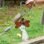 Personalisierte Knochen geformt Hund Poop Bag Dispenser Abfallbeutelhalter mit Namen Geschenk für Hundeliebhaber