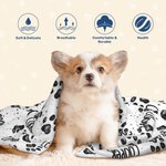 Personalised Cute Paw Print Soft Throw Blanket with Name Birthday Christmas Gift for  Cat Dog Pet Lover