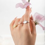 Gepersonaliseerde Meervoudige Geboorte Bloemen Ring Familie Bloemen Sieraden Verjaardag Moederdag Cadeau voor haar