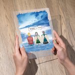 Personalised We Miss You More Than Anything I Know in Clouds Acrylic Plaque Housewarming Memorial Gift for Family Friends