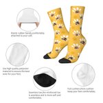 Chaussettes en Coton Personnalisées avec 1-3 Photos d'Animal de Compagnie Cadeau Noël Anniversaire pour Amoureux des Animaux