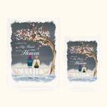 Personalised A Piece Of My Heart Is In Heaven Acrylic Plaque Christmas Memorial Gift for Family Friends