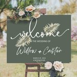 Personalized Bohemian Printable Wedding Welcome Sign Wedding Poster with Name and Date Wedding Gift for Newlyweds Couple
