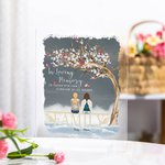 Placa acrílica personalizada In Loving Memory Of Those Who Are Forever In My Heart Cardinals 2-6 personas Inauguración de la casa Regalo conmemorativo