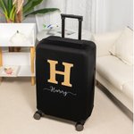 Personalized Initial Elastic Luggage Cover Protector Fits 18-32 Inches Suitcase with Name Travel Accessory Gift for Traveler