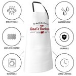 Personalizzato Il grembiule da cucina impermeabile NO.1 con 2 tasche Grembiule pettorina regolabile Regalo di cucina per il marito papà amante della c