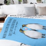 Coperta personalizzata Quando i pinguini trovano il loro compagno restano insieme per sempre Regalo di San Valentino per l'anniversario della coppia