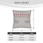 Personalised Pocket Throw Pillow Cover Home Decoration with Text Birthday Christmas Gift for Him Dad Grandpa