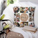 Personalisierte Multicolor 20 Fotos Collage werfen Kissenbezug mit Namen Weihnachten Urlaub Geschenk für Familie Freund