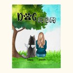 Personalizada Perro Mamá / Papá estar juntos en la pradera Manta Navidad Cumpleaños Inauguración de la casa Regalo para los amantes del perro