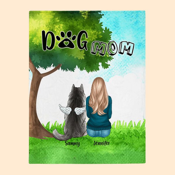 Personalizada Perro Mamá / Papá estar juntos en la pradera Manta Navidad Cumpleaños Inauguración de la casa Regalo para los amantes del perro