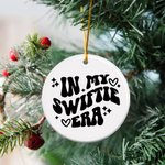 Personalized In My Swiftie Era Ceramic Ornament with Photo Christmas Gift for Family or Friend