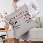 Personalised Pocket Throw Pillow Cover Home Decoration with Text Birthday Christmas Gift for Him Dad Grandpa