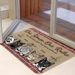 Gepersonaliseerde Mijn Huis Mijn Regels De Mensen Wonen Gewoon Hier Met Mij Deurmat Huisdecoratie Verjaardag Kerstcadeau voor Huisdierbezitter