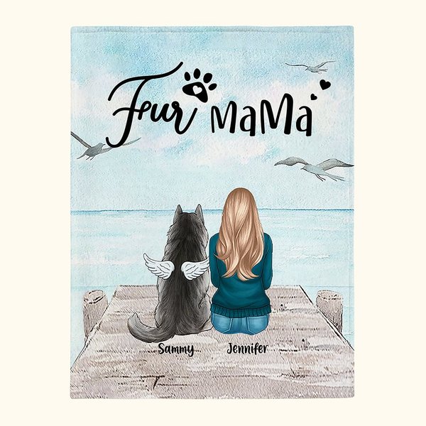 Manta personalizada Estar juntos bajo el cielo azul Regalo de Navidad Regalo de cumpleaños para los amantes de los perros
