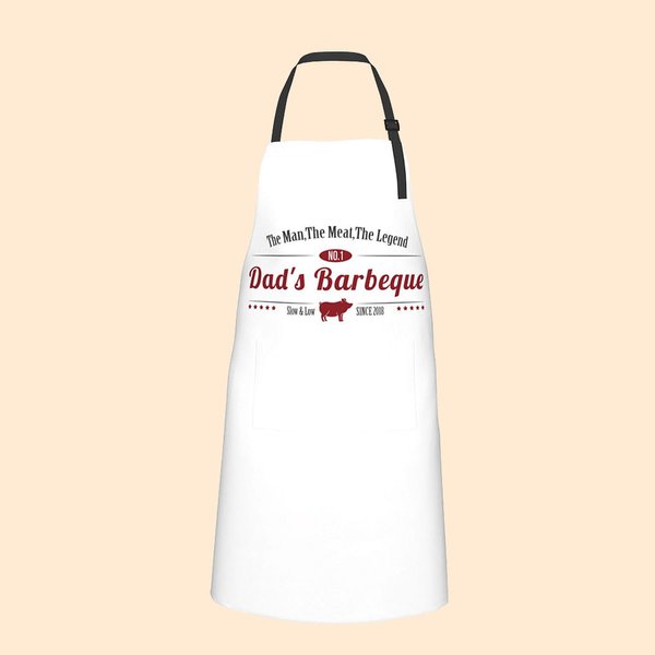 Gepersonaliseerd NO.1 waterdicht kookschort met 2 zakken verstelbaar slabbetje Housewarming Kookcadeau voor echtgenoot vader kookliefhebber