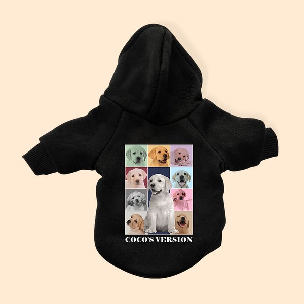 Personnalisé Eras Tour Poster Photos Collage Pet Dog Hoodie with Name Birthday Christmas Gift for Pet Lover Owner