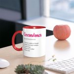 Mug en Céramique Tasse à Café Personnalisée avec Texte Définition et Photo de Grand-mère Cadeau de Noël Anniversaire pour Grands-parents Famille
