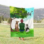 Manta personalizada Estar juntos en la pradera Regalo de Navidad Regalo de cumpleaños para los amantes de los perros