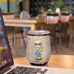 Gepersonaliseerde Just One More Chapter Bookrack Achtergrond 12oz Wine Tumbler Reading Gift Kerstcadeau Verjaardagscadeau voor boekenliefhebbers