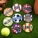 Personalisierte stilvolle Sport Baseball Fußball Acryl Tasche Charme Accessoire für Bogg Geburtstag Geschenk für Sportliebhaber