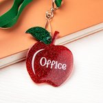 Personalisierte Acryl Klassenzimmer Hall Pässe Glitter niedlichen Element Namensschild mit abnehmbaren Lanyard Schule liefert Geschenk für Lehrer Stud