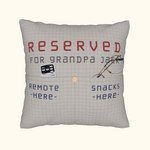 Personalised Pocket Throw Pillow Cover Home Decoration with Text Birthday Christmas Gift for Him Dad Grandpa