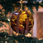 Personalized In My Swiftie Era Ceramic Ornament with Photo Christmas Gift for Family or Friend