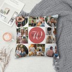 Personalisierte Multicolor 20 Fotos Collage werfen Kissenbezug mit Namen Weihnachten Urlaub Geschenk für Familie Freund