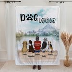 Manta personalizada Los humanos también son padres de perros Regalo de Navidad Regalo de cumpleaños para los amantes de los perros