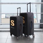 Personalised Initial Elastic Luggage Cover Protector Fits 18-32 Inches Suitcase with Name Travel Accessory Gift for Traveller