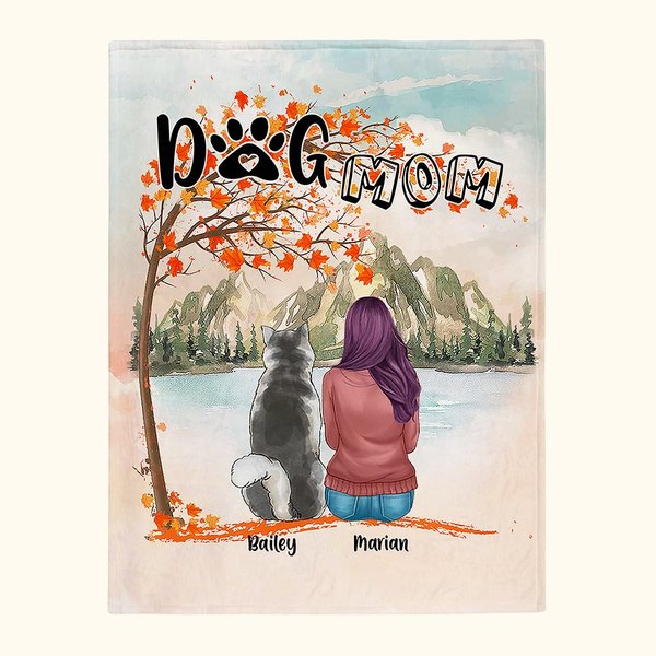 Personalizada We Are Together under The Maple Tree Manta Regalo de Navidad Regalo de cumpleaños para los amantes de los perros