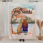 Manta personalizada We Are Together in The Fall Regalo de Navidad Regalo de cumpleaños para los amantes de los perros