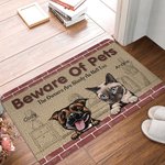 Alfombrilla de puerta personalizada Beware Of Pets The Owners Are Shady As Hell Too Home Decoration Gift for Pet Lover Owner