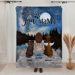 Manta personalizada Under The Night Sky with You Regalo de Navidad Regalo de cumpleaños para los amantes de los perros