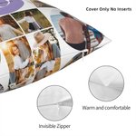 Personalisierte Multicolor 20 Fotos Collage werfen Kissenbezug mit Namen Weihnachten Urlaub Geschenk für Familie Freund